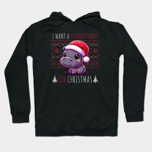 I Want A Hippopotamus For Christmas Hoodie